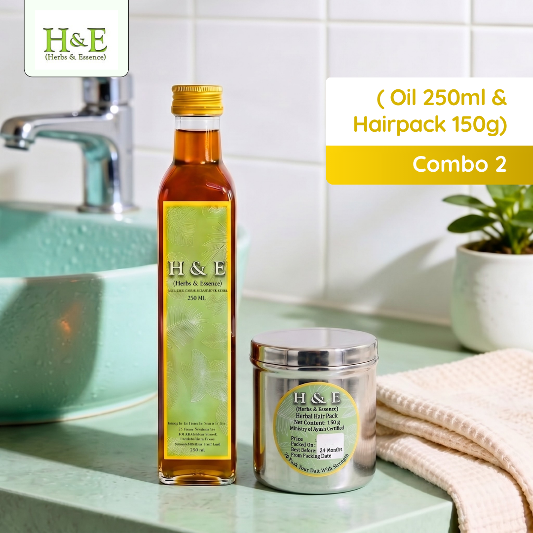 Combo 2(250ml oil & 150g Hairpack)