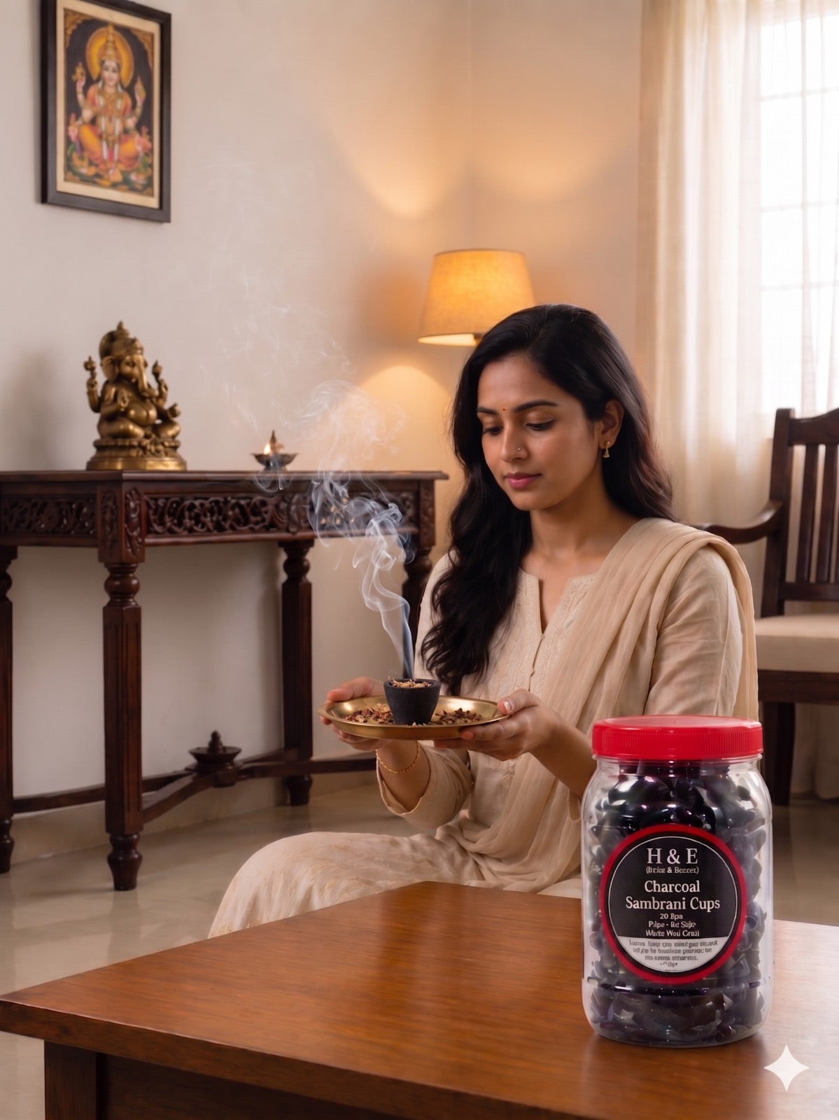 Sambrani Cups - Charcoal - Small(25 Pcs)
