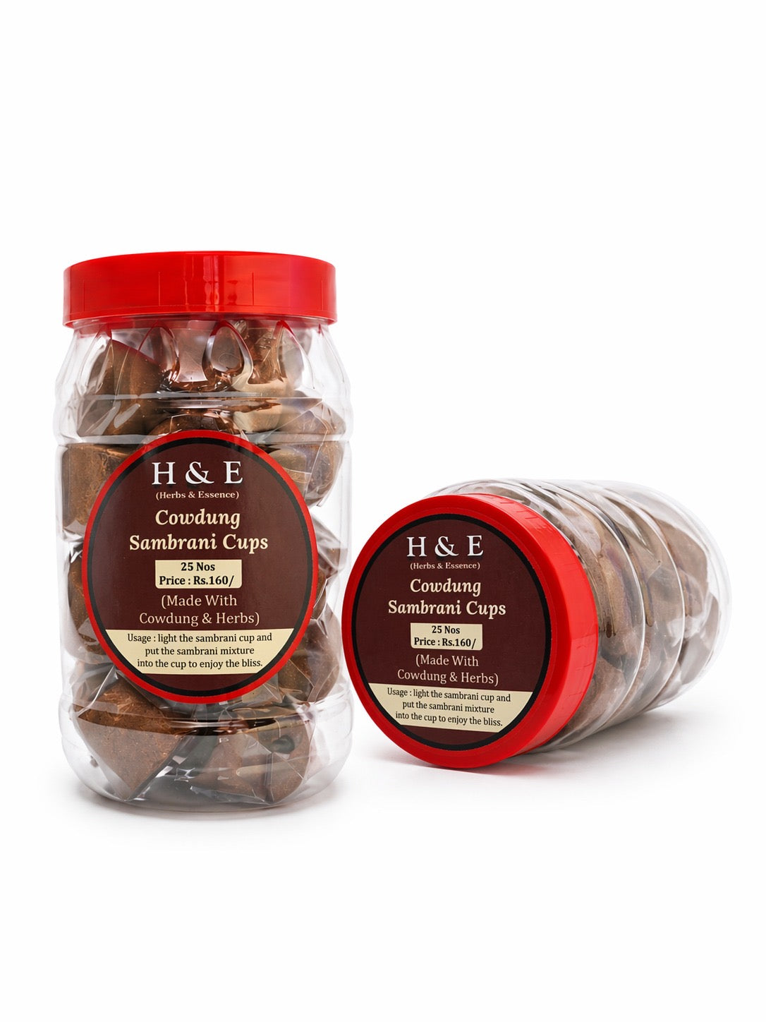 Sambrani Cups - Cowdung & Herbs - Small(25 Pcs)