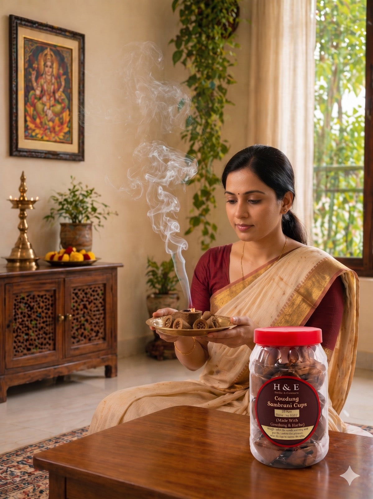 Sambrani Cups - Cowdung & Herbs - Small(25 Pcs)