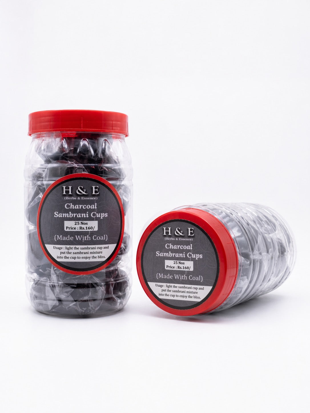 Sambrani Cups - Charcoal - Small(25 Pcs)