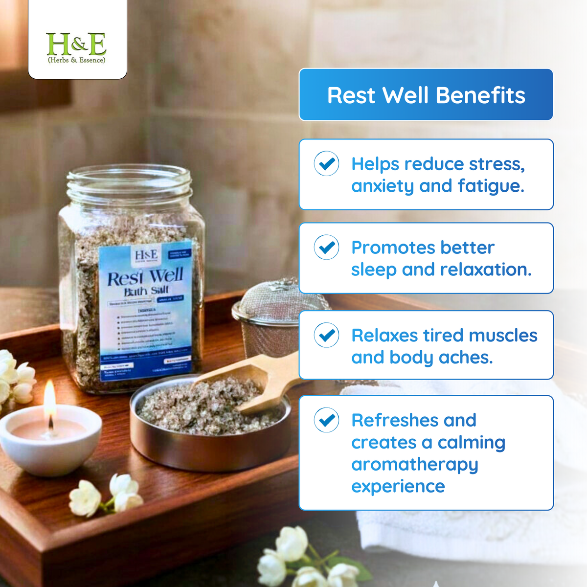 Bath Salt - Rest Well - For Calming Night Sleep