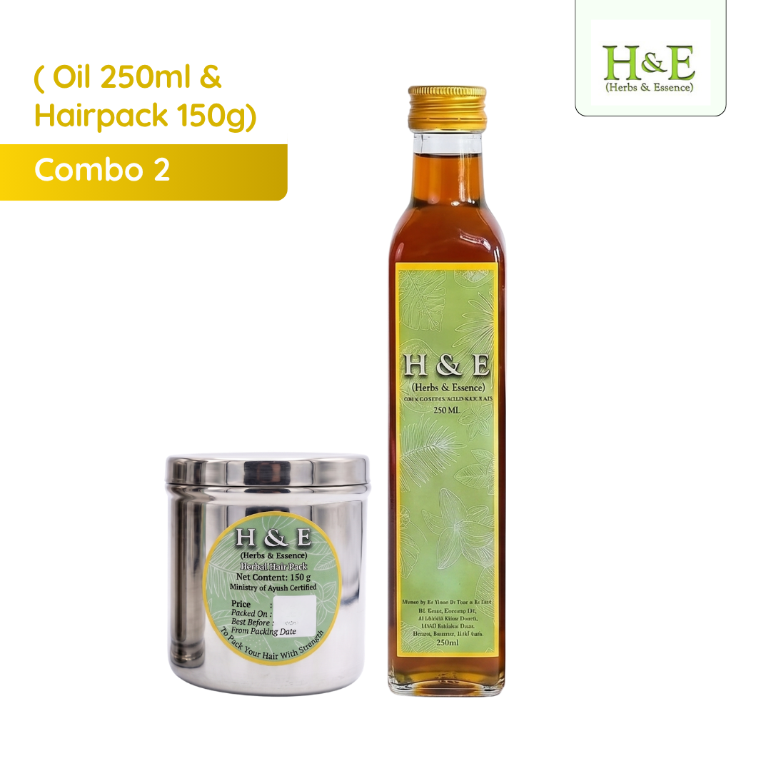 Combo 2(250ml oil & 150g Hairpack)