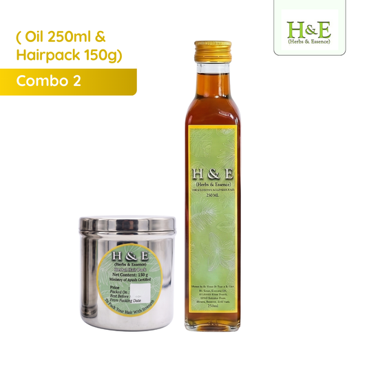 Combo 2(250ml oil & 150g Hairpack)