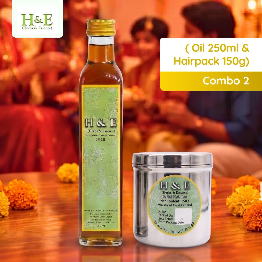 Combo 2(250ml oil & 150g Hairpack)