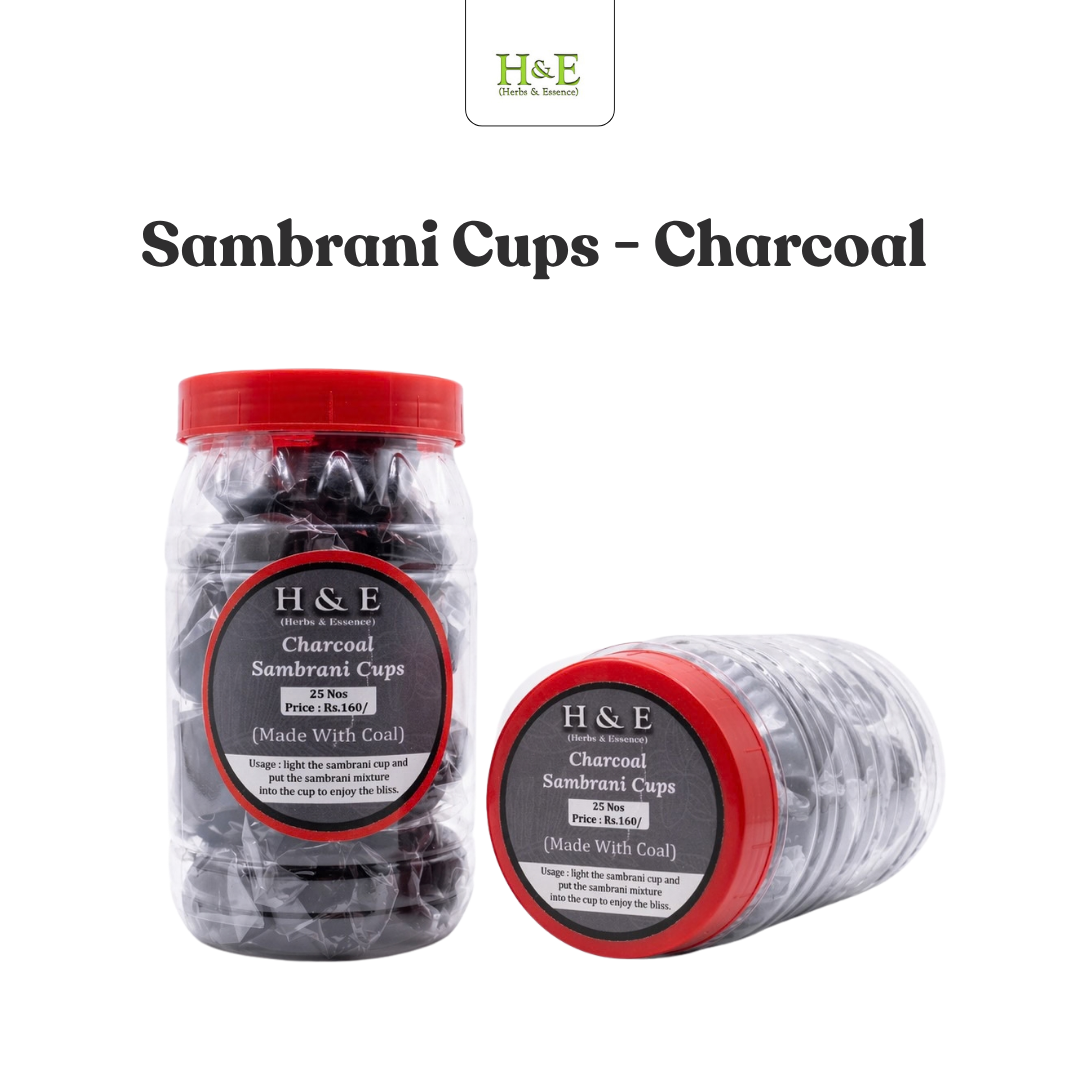Sambrani Cups - Charcoal - Small(25 Pcs)