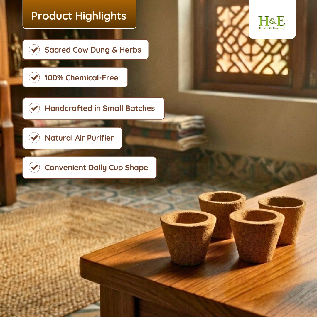 Sambrani Cups - Cowdung & Herbs - Small(25 Pcs)