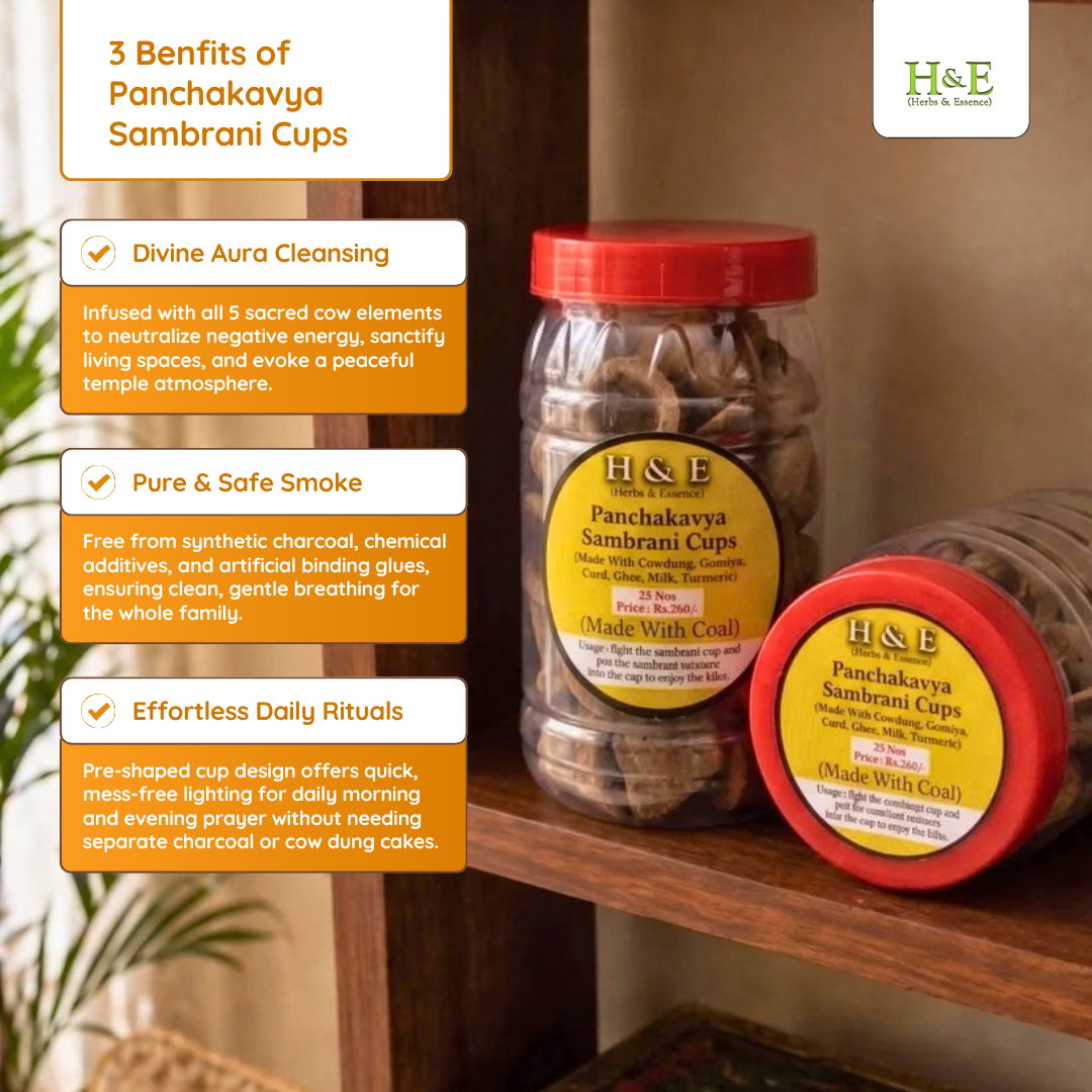 Sambrani Cups - Panchakavya- Small(25 Pcs)
