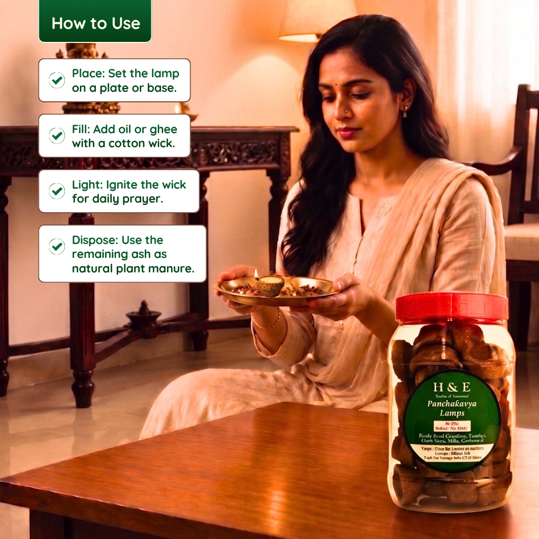 Panchakavya Natural Cow Dung Lamps (40pcs)