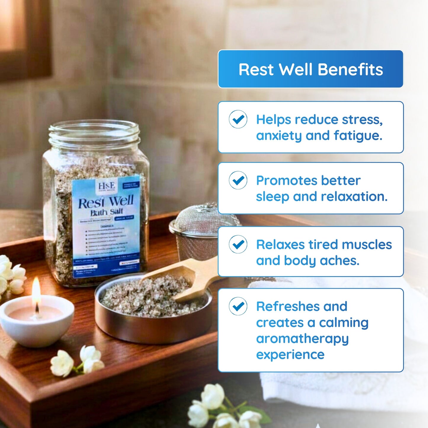 Bath Salt - Rest Well - For Calming Night Sleep
